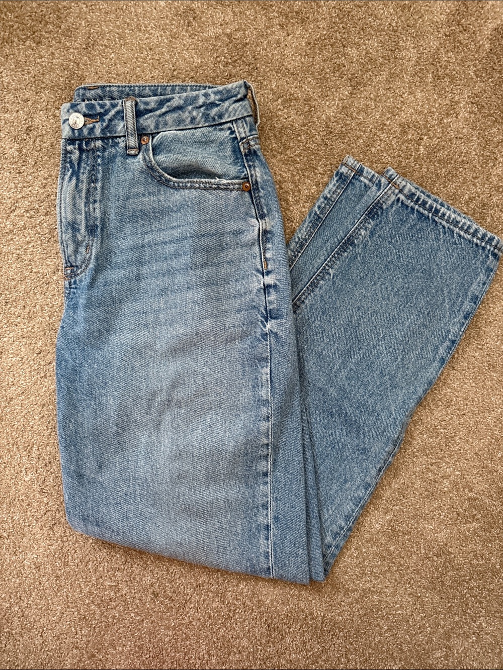 American Eagle Outfitters Light Blue Straight Leg Jeans